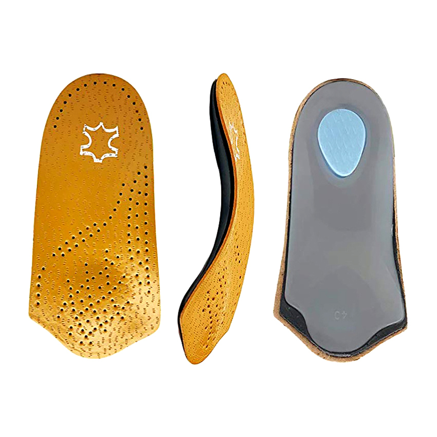 Semelles Orthopédiques Kaps Relax Gel Cuir Premium - Support Voûte Plantaire Et Gel Pour Hommes Et Femmes