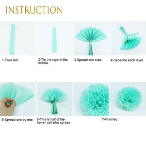 Großhandel Seidenpapier-Pompons Schnelle DIY-Dekorationen Perfekt für Eventplaner Einzelhandelsgeschäfte Babyparty Geschlechtsoffenbarungsparty Partyzubehör - Product Image 5