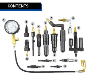 Testeur de compression de moteur <span class=keywords><strong>diesel</strong></span> pour la plupart des camions, voitures et tracteurs à moteur <span class=keywords><strong>diesel</strong></span> 1000 Psi - Product Image 2