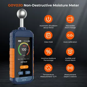Goyojo เครื่องวัดความชื้นใน GS130แบบลูกบอลชาร์จไฟได้ไม้5-40มม. วิเคราะห์ความลึกพร้อมจอแสดงผล LCD และสัญญาณเตือน - Product Image 2