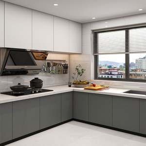 Meubles de cuisine design moderne, ensemble de rangement complet, îlot sur mesure, placards de garde-manger, amélioration de la maison de luxe - Product Image 4