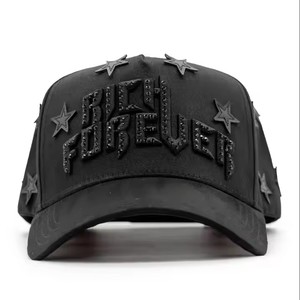 Casquettes de baseball à 5 panneaux originales 2025, style sportif, avec broderie Dobby faite à la main, doublure en satin classique et visière en daim noir, livrées avec boîte - Product Image 4