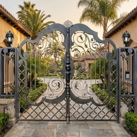 Conceptions de porte principale de jardin en fer forgé Portes en fer battantes et coulissantes en fer forgé Portes d'allée de sécurité pour maison cour jardin