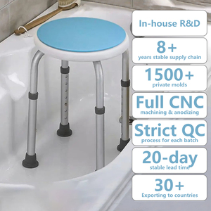 Silla de Ducha Giratoria de Aleación de Aluminio Simplywalk, 136 kg, para Baño, Personas con Discapacidad, Certificación MDR CE, Marca Personalizable - Product Image 2