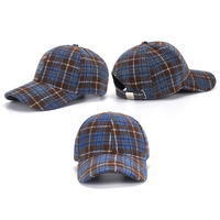 Gorra de Béisbol Deportiva Personalizada de Alta Calidad, Ajustable, para Hombre y Mujer, Diseño a Cuadros, para Invierno, Estilo Urbano, Deportivo, de 6 Paneles