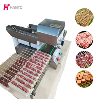 Machine industrielle automatique de production de brochettes de kebab à haut volume avec système d'entraînement pneumatique