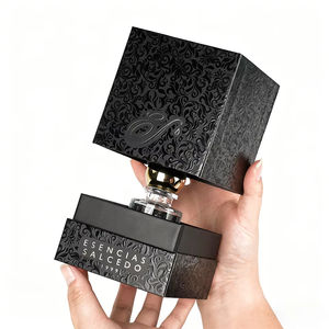 Boîte en papier rectangulaire noire personnalisée de luxe pour bougies en tube, aromathérapie, impression numérique UV, boîtes à parfum avec couvercle et base rigides - Product Image 5