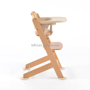 Silla Alta para Bebé Ecológica y Segura, Ajustable en Altura, de 1 a 3 Años, Silla de Comedor de Madera para Bebés y Niños, Portátil para Sala de Estar - Product Image 5