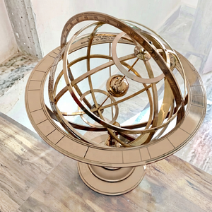 Antique Brass Armillary Sphere Globe Handmade Art Deco <b>Rotating</b> Astronomical <b>Desk</b> Ornament for Home Office - Product Image 1