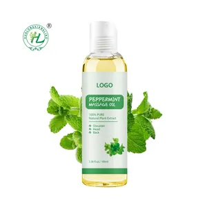 Private label thai body massage oils 100% pure supplier,100ml Organic Peppermint massage essential oil For women massage therapy