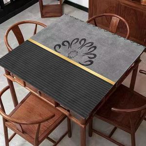 Tapete de Mahjong Americano con Estampado de Loto y Palmera, Tapete de Neopreno Antideslizante para Mesa de Mahjong con Reglas de Charleston - Product Image 6
