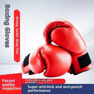 Gants <span class=keywords><strong>de</strong></span> <span class=keywords><strong>boxe</strong></span> professionnels en PU pour adultes, protection rembourrée épaissie pour le Muay Thai, le Kickboxing, le Sanda, l'entraînement au sac <span class=keywords><strong>de</strong></span> frappe. - Product Image 2