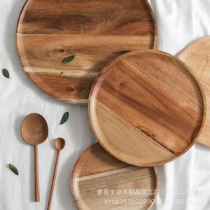 ถาดไม้กระถินญี่ปุ่นทรงรี สำหรับเสิร์ฟชา กาแฟ ของหวาน ใช้ในโรงแรม - Product Image 2
