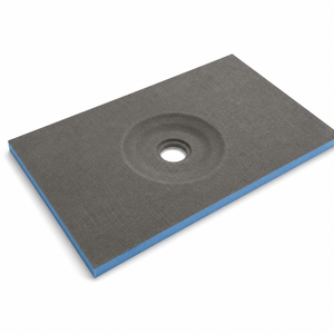 Receveur <span class=keywords><strong>de</strong></span> <span class=keywords><strong>douche</strong></span> XPS étanche prêt à poser carrelable 900x900, pente préformée 2%, ouverture <span class=keywords><strong>de</strong></span> drain personnalisée, salle <span class=keywords><strong>de</strong></span> bain contemporaine - Product Image 1