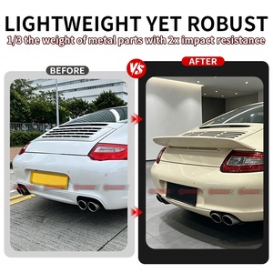 ปีกคาร์บอนไฟเบอร์แบบแห้งสำหรับ Porsche 911 997 อัพเกรดสไตล์ Sin ผลิตด้วย Autoclave Pre-Preg สปอยเลอร์หลัง ชุดแต่งแอโร อัพเกรด รับสั่งซื้อจำนวนมาก - Product Image 3