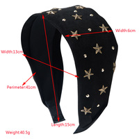 Niche Design INS Style japonais coréen femmes bandeau polyvalent Simple cheveux accessoires étoile Rivet pour influenceurs blogueurs