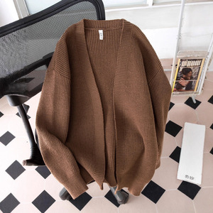 Men's <b>Cardigan</b> <b>Sweater</b> Coffee Color Loose Knitwear Autumn Winter Warm Casual Coat MLXL2XL3XL - Product Image 1