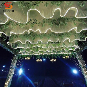 LISSE fabricant en gros plafond décoration chaîne rideau voile lumière bande décor plafond drapé pour la décoration de mariage - Product Image 5