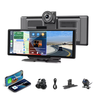 Pantalla Portátil CarPlay de 10.26 Pulgadas con Navegación MP5 Integrada en el Vehículo, Cámara de Visión Trasera para Reproductor de Audio