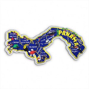 Custom Design Aluminum Ref Magnet Map Shape Foil Metal Country Shaped <b>Fridge</b> Magnets - Product Image 4
