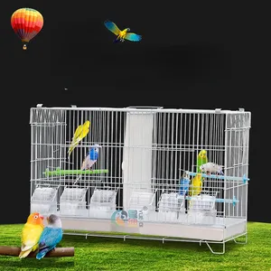 Thêm lớn chim lồng kim loại Vẹt lồng trắng lồng nhà Crate bao vây cho các loài chim đứng birdcage