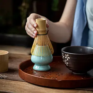 Brosse en bambou pour le thé, contenant à thé vert, idéal pour la cérémonie japonaise, 4/80 dents