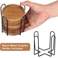 Sous-verres en bois de bambou pour cuisine et salle à manger, supports de sous-verres pour bar, accessoires de bar à café, sous-verres en bois