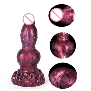 NNSX Internal Glow Dark Spirits Color Animal Dog Big Knot <b>Dildo</b> With Suction Cup Sex Toy for Women Adult Fantasy Sex Anal Plug - Product Image 1