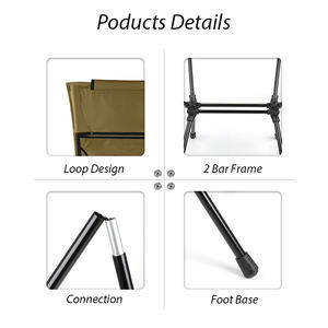 KingGear حار بيع في اليابان وكوريا السوق Alu 7075 خفيفة الوزن Highback التخييم كرسي الشاطئ مع وسادة - Product Image 5