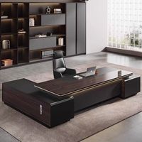 Set di Sedie Direzionali di Lusso, Tavolo Moderno Minimalista per Manager e Presidenti, Arredamento per Ufficio Dirigenziale
