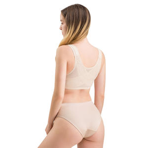 Support dorsal sangle ajustée Devant Fermer Soutien-Gorge Plus Taille Pleine Coupe Gros Seins Sans Doublure Doux Soutien-Gorge - Product Image 3