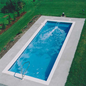 Fibre de verre de qualité supérieure frp bleu 22ft préfabriqué dans le <span class=keywords><strong>sol</strong></span> piscines creusées profondes piscines natation extérieure avec échelle - Product Image 3