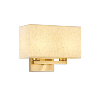 Lampe murale de chevet à LED avec abat-jour en tissu, support E27, interrupteur, 7W, pour hôtel haut de gamme