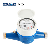 Compteur d'eau multi-jets en laiton BMAG personnalisable avec support OEM, cadran en verre à 45 degrés, IP68 DN15, conforme ISO4064 pour eau froide