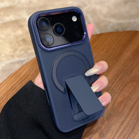 Coque de Téléphone PC Haut de Gamme Conçue pour iPhone 17 Pro Max/16/15/14/13, avec Béquille Invisible et Anneau Magnétique