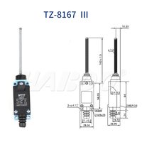 Interrupteur de fin de course momentané HABOO TZ 8108 8111 8122 5A/220V levier à rouleau rotatif étanche pour machine industrielle