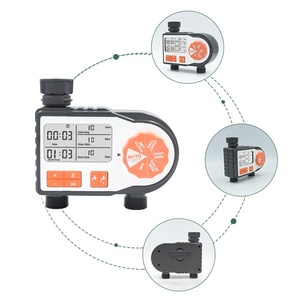 Temporizador de riego automático, temporizador de irrigación de plástico inteligente, resistente al agua, con batería verde, estándar europeo y americano - Product Image 6