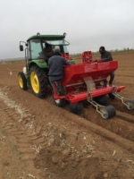 HONGZHU Nouvelle Semoir manuel à pommes de terre à 2 rangs en acier, origine Shandong, machine agricole à haute productivité, garantie 1 an