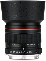 Objectif zoom téléobjectif DSLR 85 mm AF F1.8 pour appareil photo, noir, plein format 4/3, 10 lamelles, aluminium et verre optique