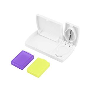 Scatola della pillola della taglierina di plastica di Logo su misura vendite calde/taglierina della pillola di plastica del secolo unito con la scatola della pillola di 2 casi - Product Image 1