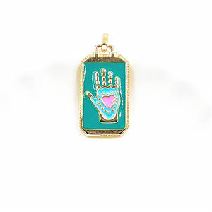 Estilo de moda goteo aceite Ojo del diablo medusas Hip-Hop encantos <span class=keywords><strong>Tarot</strong></span> tarjeta colgante collar - Product Image 5