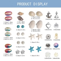 Kit de Breloques Coquillages Personnalisées Thème Océan – Conception Sur Mesure OEM ODM Marque Privée – Emballage Prêt-à-Poser pour Vente au Détail – Ensemble de Bijoux en Gros