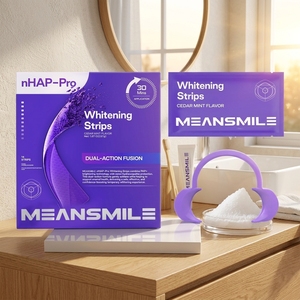 <span class=keywords><strong>Bandes</strong></span> <span class=keywords><strong>blanchissantes</strong></span> sans peroxyde pour <span class=keywords><strong>dents</strong></span> sensibles – Efface les taches de café, thé et tabac – Marque privée OEM – Blanchiment personnalisé - Product Image 3