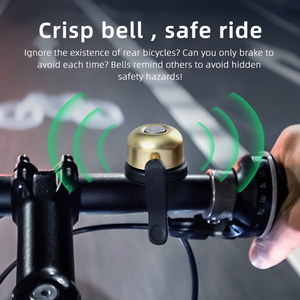 Campana de Bicicleta Dorada para Niños, Alarma para Bicicleta, Soporte para AirTag, Rastreador GPS, Material Plástico, Localizador de Dispositivos - Product Image 5