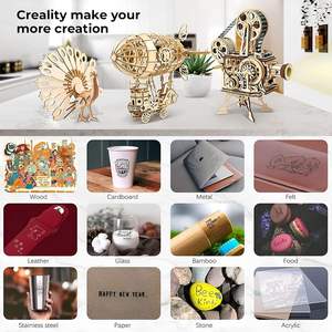 Graveur laser Creality 5W CO2 de type portique, machine de découpe et de gravure du bois, refroidissement par air, multifonctionnel, prise en charge SVG - Product Image 5