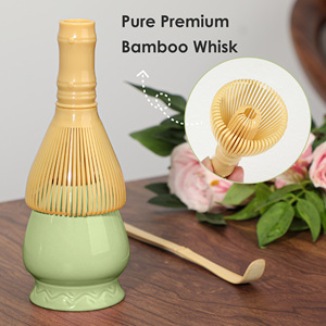 Premium Traditional Japanese-Style 4-Piece Matcha <b>Tea</b> <b>Set</b> Engraved Bowl PP Hand Whisk & Butterfly Pattern for Coffee <b>Tea</b> Serving - Product Image 3