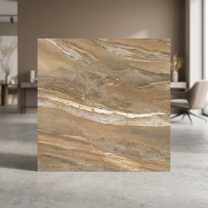 Azulejos de porcelana pulida Vistaar Satuario Graphite de 600x600 mm con diseño de mármol, baldosas cerámicas esmaltadas. - Product Image 3
