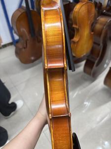 Violín Barato Hecho a Mano, Violín <span class=keywords><strong>3</strong></span>/<span class=keywords><strong>4</strong></span> para Estudiantes, Abeto Sólido, Arce Flameado, Gran Sonido, Buena Mano <span class=keywords><strong>de</strong></span> Obra, <span class=keywords><strong>Precio</strong></span> al por Mayor - Product Image 5