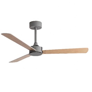 Ventilador de Techo Comercial de Estilo Nórdico de 220v con 3 Aspas de Madera Contrachapada, Ventilador de Techo con Motor de CC y Luz - Product Image 3