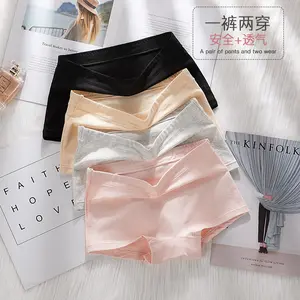 Puro <span class=keywords><strong>cotone</strong></span> delle giovani donne riassunti del pugile traspirante stretch senza soluzione di continuità confortevole metà di-vita bicchierini delle ragazze - Product Image 1